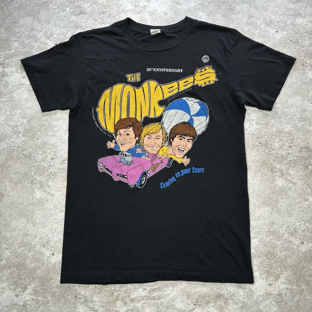 Vintage 1986 The Monkees 20th Anniversary Tour T-Shirt Single Stitch USA M